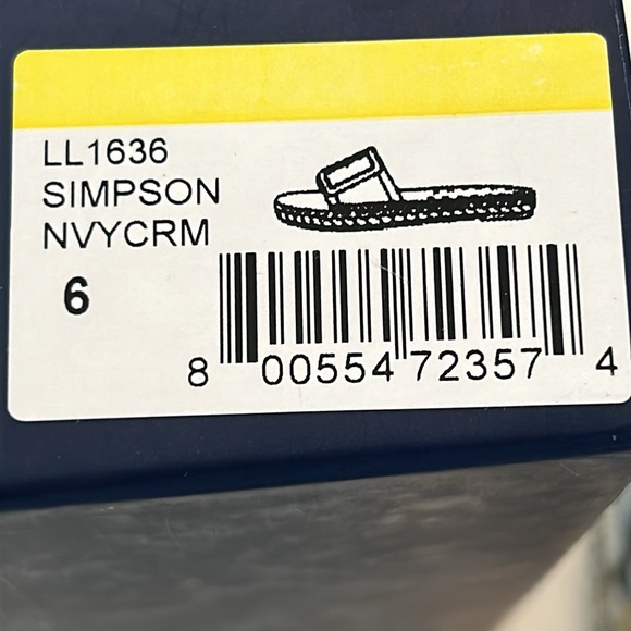 SPLENDID Navy/cream slides/mules/clogs, leather and canvas Size 6 - Picture 10 of 10